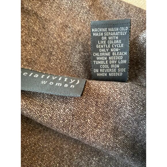 Relativity Women Jacket Womens Plus Size 1X Brown Zip Up Lightweight Sports Coat - Picture 7 of 12